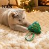 Mesh Tube Teething Toys Christmas Catnip Toy for Indoor Cats, Stuffed Cat Chew with Durable Interactive Tube, Flexible Bell Kittens