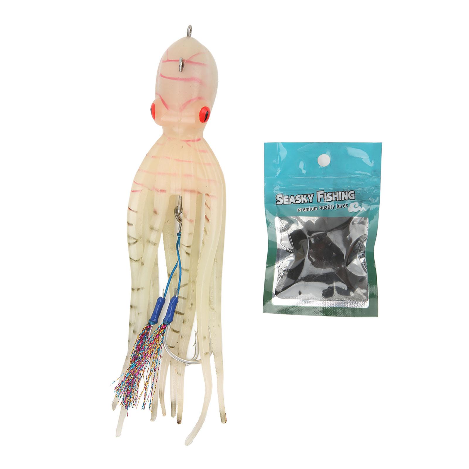 Artificial Fishing Octopus Lure Spray Ink Noctilucence 180g Fishing Octopus Swimbait for Sea Fishing