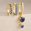 3PCS/Set Minimalist Hoop Earrings Round Shape Dainty Zircon Earrings Trendy Huggie Earrings  Wedding