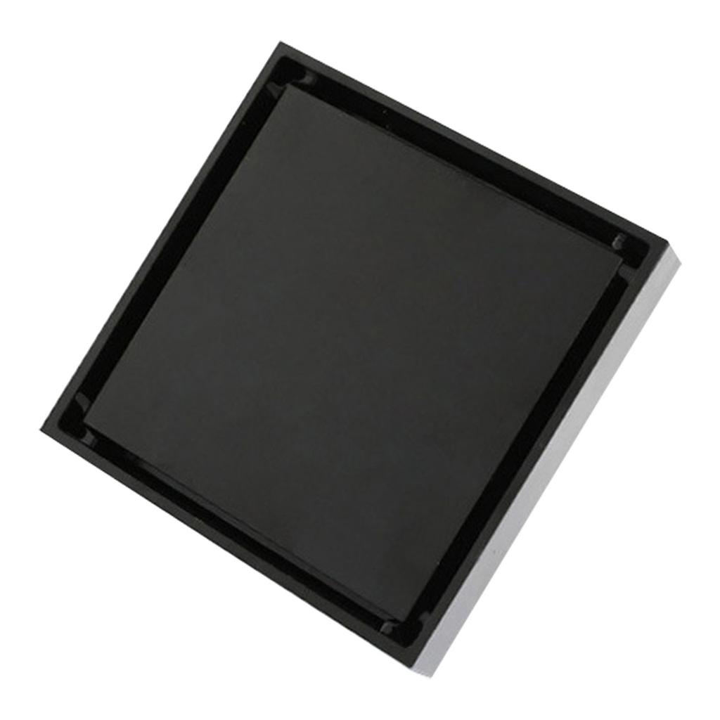 Sifon de duș pătrat invizibil de 4 inch din oțel inoxidabil anti-miros sifon de pardoseală pentru baie 1,3 mm placabil