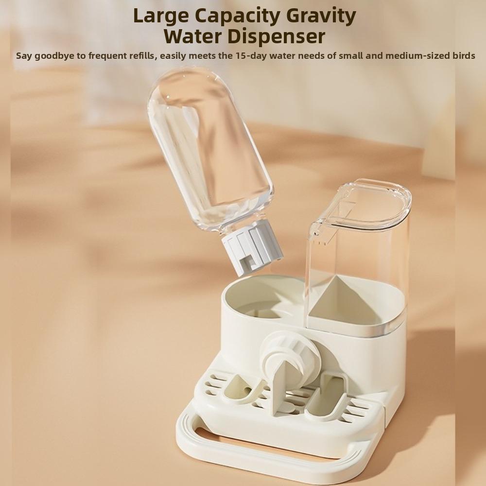 Large Capacity Automatic Bird Feeder No Spill Bird Drinker Bird Food Container  Indoor