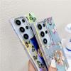 Fashion Ring Holder Butterfly Raser Electroplated Phone Case for Samsung S24 S23 FE S22 Ultra A55 A35 A25 A15 A54 A14 A34
