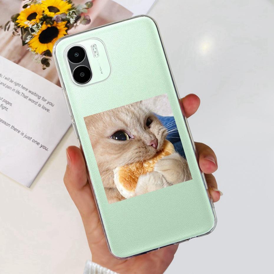 

Для Xiaomi Redmi A1 A1+ A2 A2+ 2023 Милий Чохол-Кришка з Малюнком Квітки та Кота Для RedmiA1 RedmiA2 Plus 4G М який Силіконовий TPU Чохли для Телефона Redmi A1 Plus