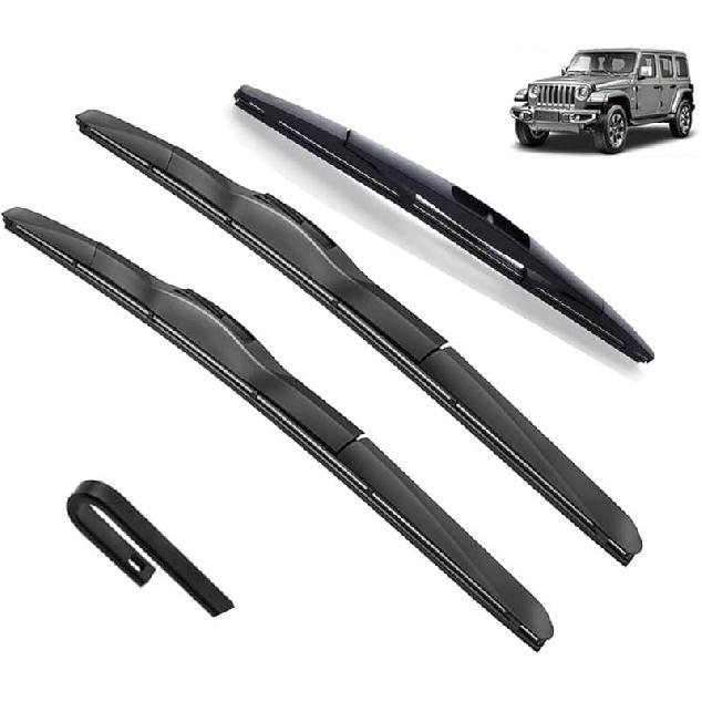 

Vehicle wiper Front Rear Wiper Blades Set For Jeep Wrangler JL 2018-2022 Windshield Wiper Brush Windscreen Window 2019 2020 2021 Accessories RHD