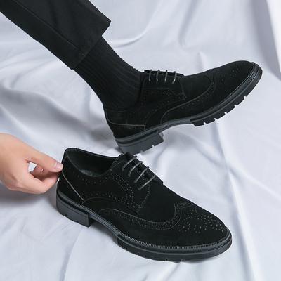 Retro Fashion Matte Genuine Leather Men Brogue Oxford Shoes New Bussiness Thick Soled Causal Soft Daily Male Footwear Shoes Men