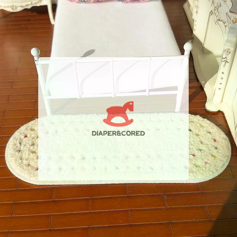 Miniature Plush Carpet Fluffy Mat Model 1: 12 Dollhouse Photography Prop Kids Pretend Play Toys Doll House Mini Decoration Gifts