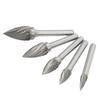 5 Piece Double Edged Carbide   File Set, 6mm Shank Cemented Carbide Burrs for Aviation Automotive   Grinding