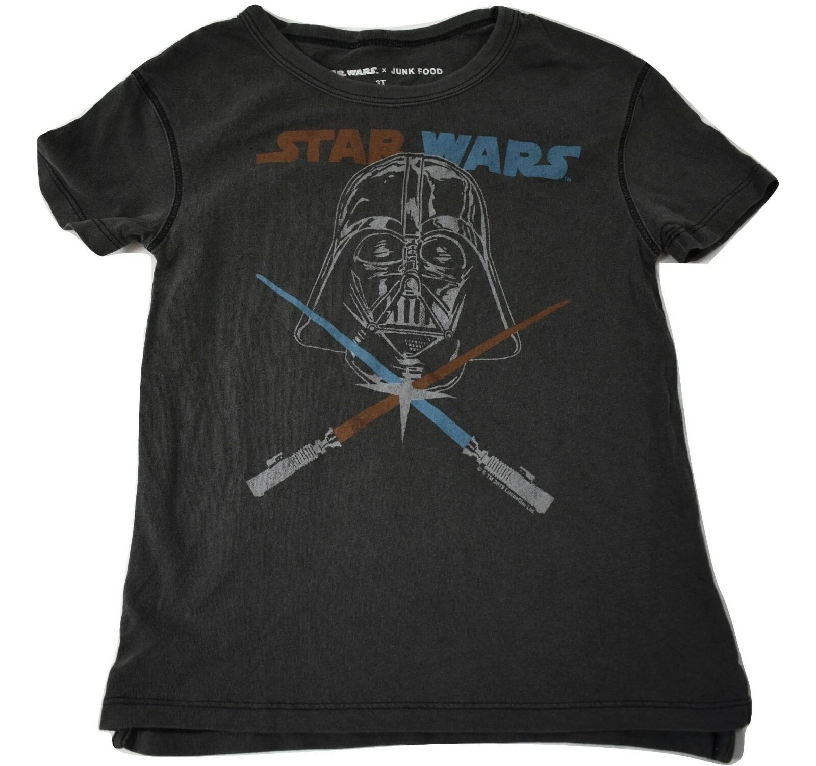 Junk Food Star Wars Infant & Toddler Darth Vader Dueling Light Sabers Shirt New M