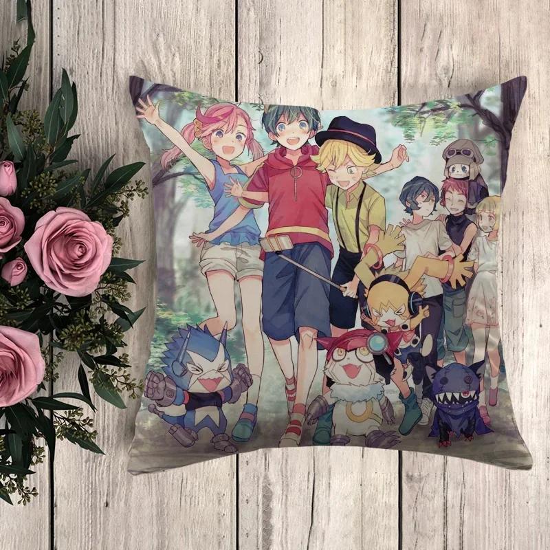 Pillow Digimon Decorative Pillowcase Decor Cushion Cover Luxury Throw Pillows Sofa Cushions Car Decoration Pilow Cases