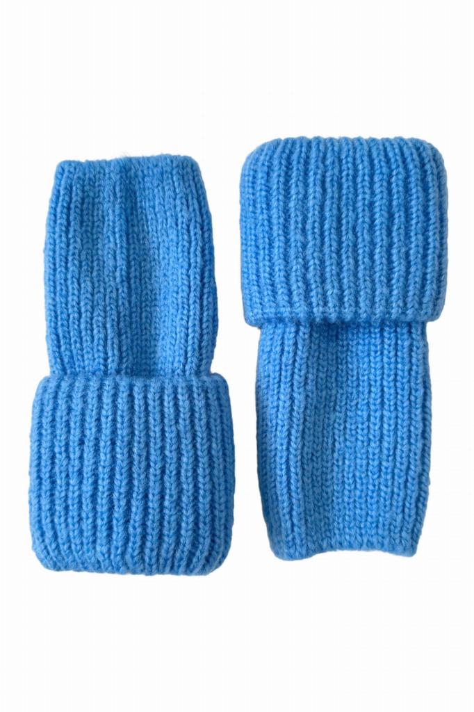 Alma-Fingerless Mittens Gloves Color Blue