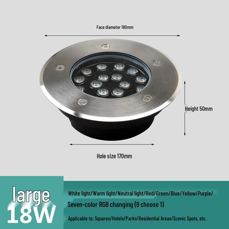 UOSU Ultra-thin LED Waterproof Outdoor Buried Light