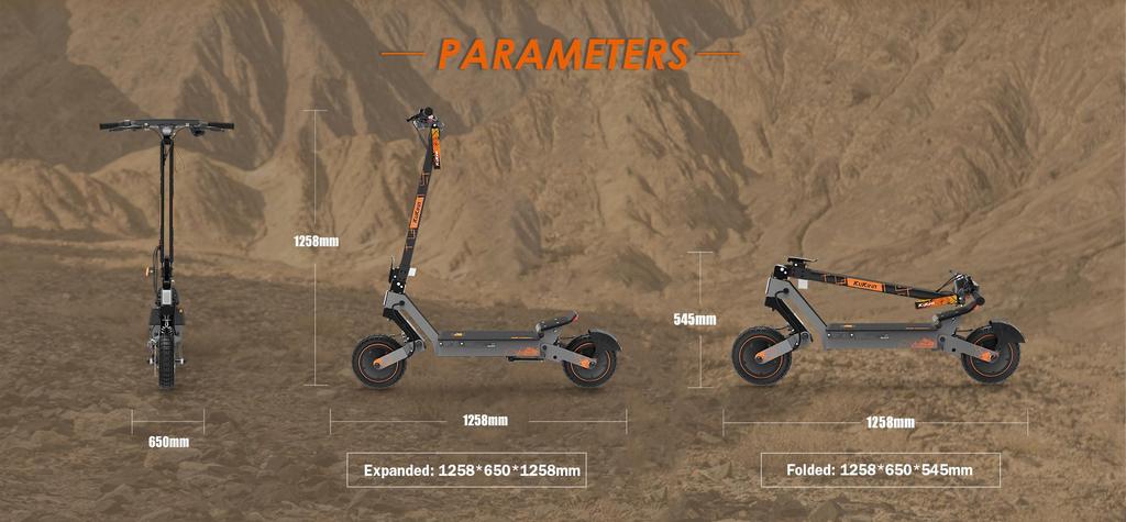 Electric Scooter KuKirin G2 Ultra 800W*2 Motor 48V18Ah Battery 10 inch Tires 50km/h Max Speed 55km Max Range
