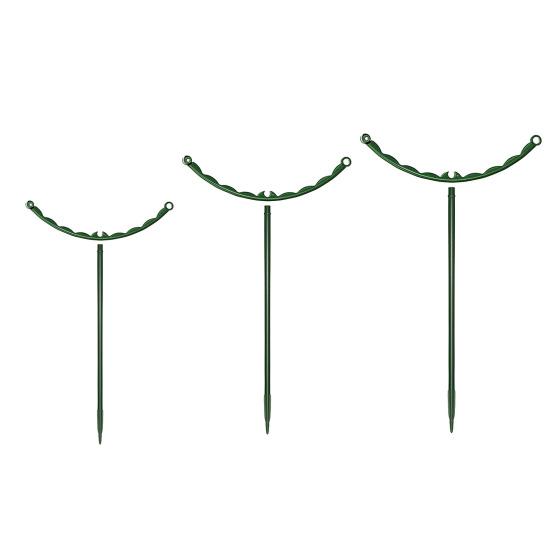 Plant Support Stakes Stackable Half Round Plant Stakes Easy Assembly Stake Trellis Plant Cages for Indoor Outdoor Tomato
