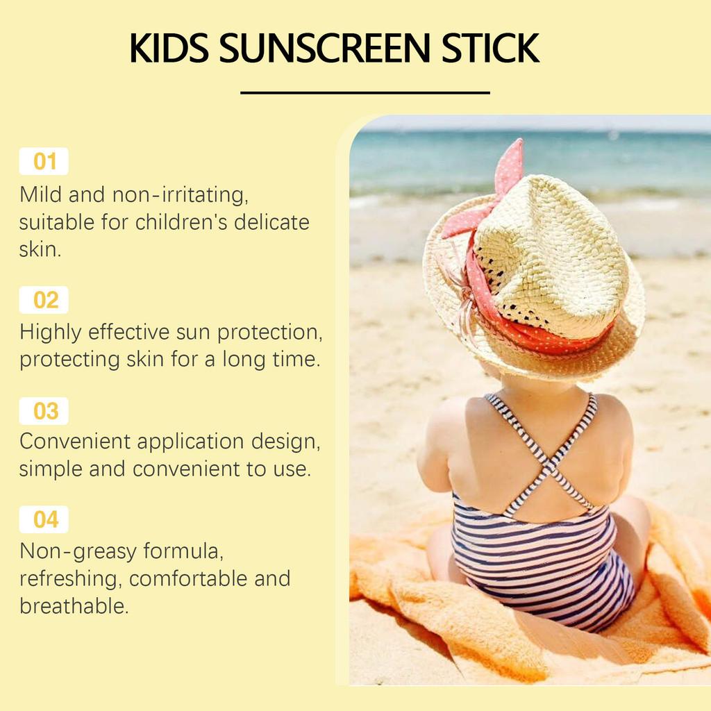 Wieey Childrens Protective Stick Uv Shielding Moisturizing Non-sticky Summer Defense