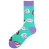 Cool Hip Hop Crew Socks Men Funny Animal Squirrel Shark Dinosaur Boxing Dog Fortune Cat Sokken Harajuku Divertidos Chaussette