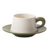 Creative Contrast Color Macron Ceramic Coffee Cup Saucer Set Hotel Restaurant Household Coffee Cup Tea Cup Breakfast Cup Saucer