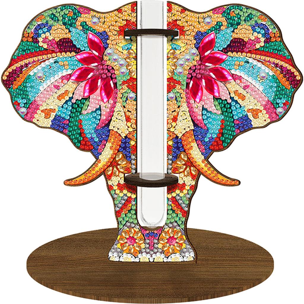 Wood Butterfly Diamond Painting Vase Diamond Painting Tabletop Ornaments Kit Rhinestones Desktop Ornaments for Home Office Decor