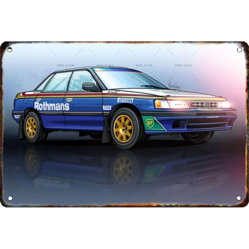 Kovová nástěnná cedule Bar v garáži, Dekorativní plaketa do interiéru auta 20x30cm