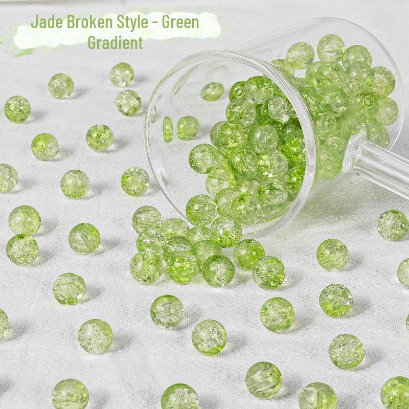8mm Jade Glass Flower Beads for DIY Bracelets and Accessories