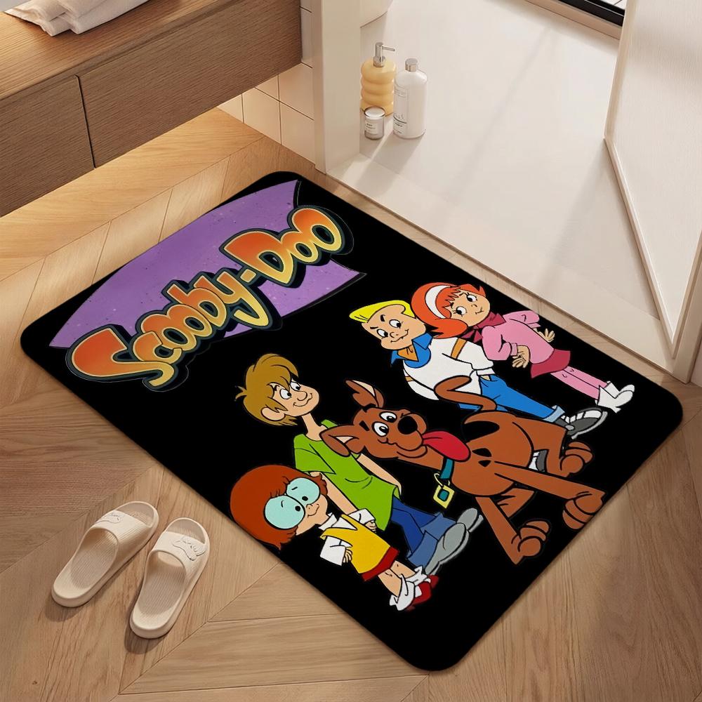 Scoobydoo Spooky Night Adventure Patterned Rug Soundproof Noisereducing Carpet For Bathroom Kitchen Home Party Decor Christmas Gift