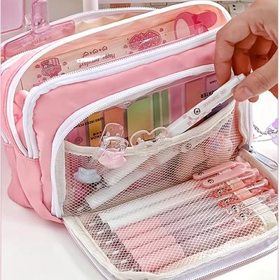 Kawaii Federmäppchen Großes Fassungsvermögen Ästhetische Stifttasche Haltertasche Kinder Federmäppchen Schule Bürobedarf Koreanische Schreibwaren
