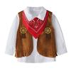 Jungen Cowboystrampler Kinder Western-Cowboy-Kostüme Purim Cosplay Halloween Event Verkleidungsparty Bühnenauftritt Outfits