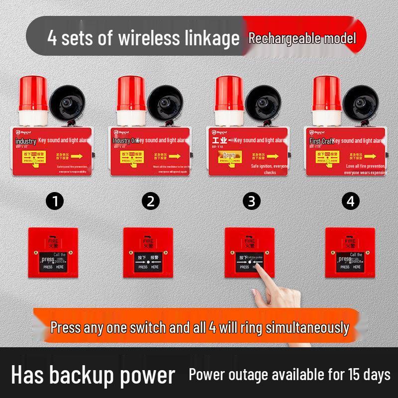 MDNG Baorui Wireless Industrial Emergency Alarm Button CN plug (adapter included)