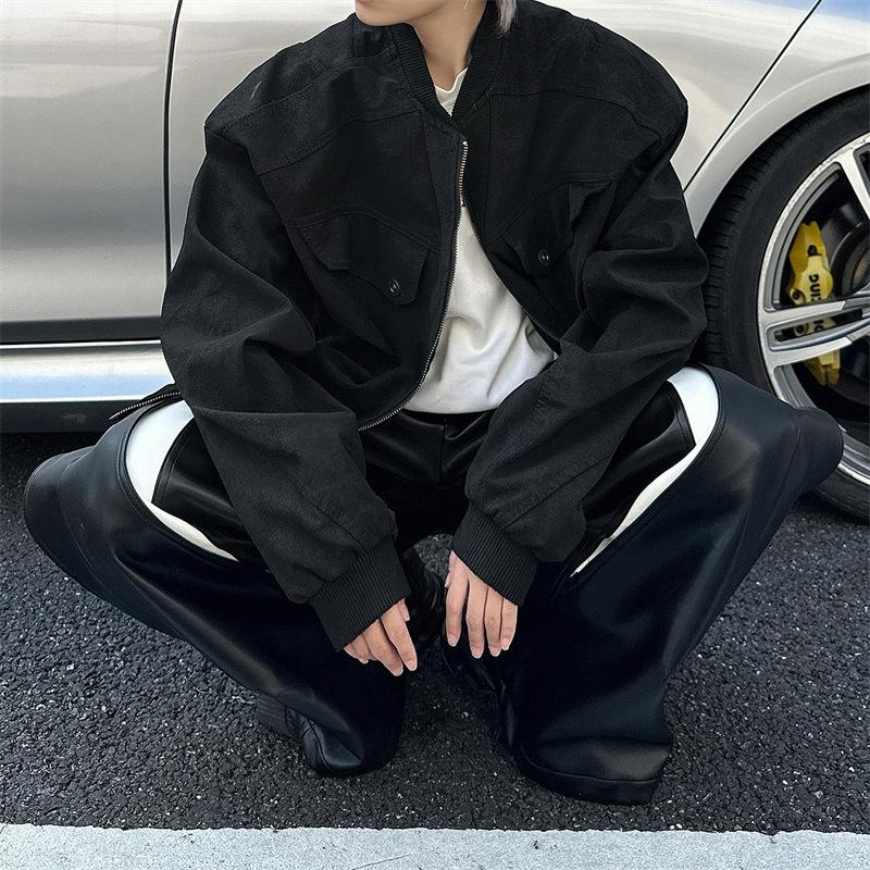 Men's new cargo jacket men's spring and autumn new American retro baseball uniform old jacket top