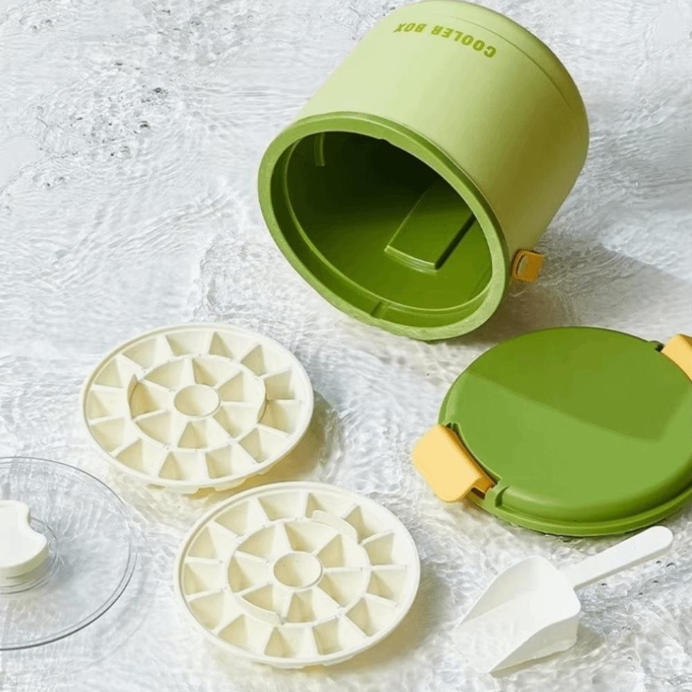 Folding Handle Drink Cooler Bucket With Ice Tray and Shovel Ice Cube Box Party Ice Bucket Outdoor
