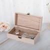 Retro Wooden Jewelry Storage Box Vintage Style With Lock Rectangular Organizer For Ring Necklace Bracelet Hair Clips Office Desk