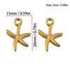 5Pcs Stainless Steel Starfish Pendant Accessory For DIY Bracelet Earring Necklace Beach Jewelry Making Supplies
