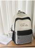 Schoolbag Female Korean Version Ins College Style Middle School Student Lightweight Backpack High Value Plaid Girls Travel Backpack