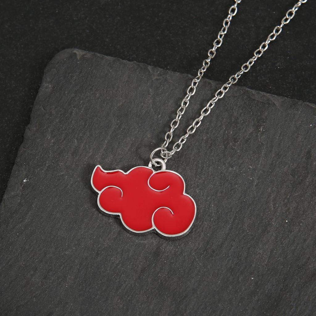 Hot Sale New Anime Naruto Akira Organization Red Cloud Necklace Keychain Bag Pendant