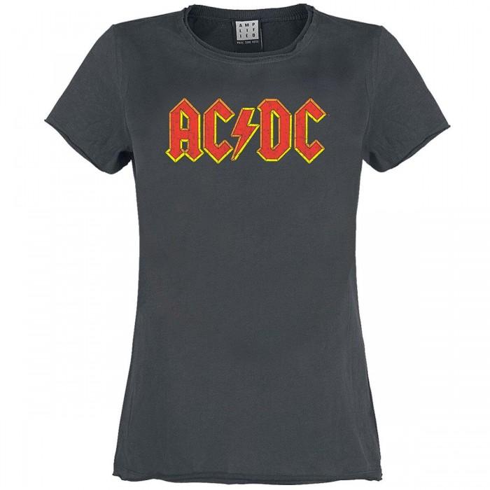 Amplified Womens/Ladies AC/DC Logo T-Shirt XL charbon de bois