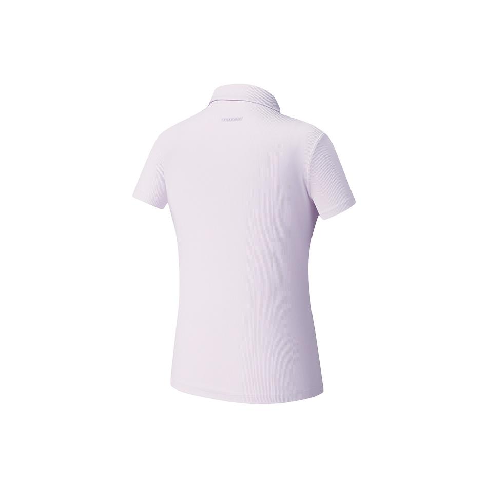 FILA Golf Series Fashion Classic Versatile Cool Breathable Comfortable Sweet Regular Short Sleeve Polo Women tops Cloud-Purple A11W535114FVT