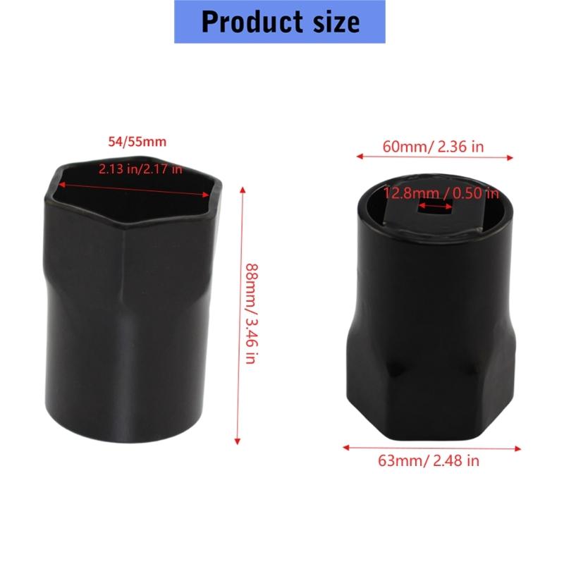 Automotive Wheel Shaft Locknut Socket with Recessed Square Drive Port for Installation and Removal Service Tasks