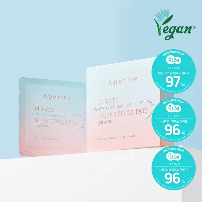 [Travel/Soothing Pad] Pure Blue Toner Pad Travel 20 Sheets (10 Sheets X 2ea)