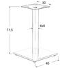 Brushed stainless steel table base SH-2002-1//6 - 45x45