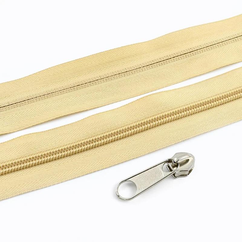Meetee 3-10M 5# Nylon Zippers with Slider Clothing Zip Heads Puller Repair Kit Bag Garment Replacement DIY Zipper Accessories