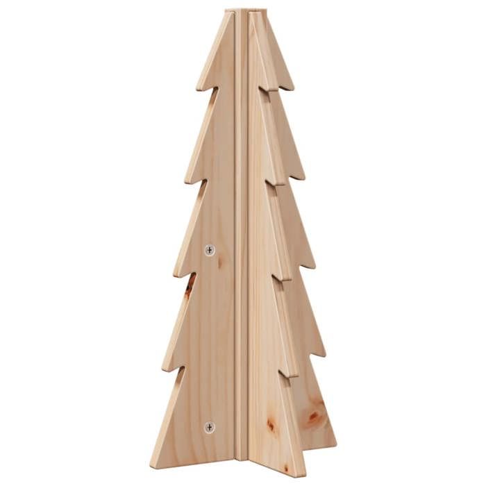 VidaXL Arbre de Noël en bois pour décoration 49 cm bois massif de pin, décoration de sapin de Noël en bois, sapin de Noël en 858174