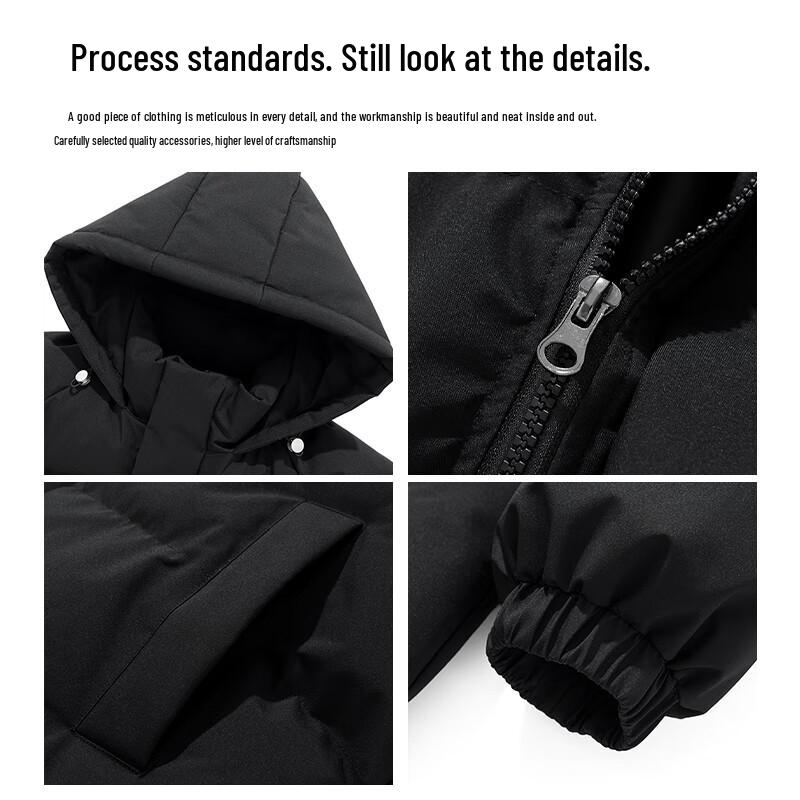 MEDE Men's Mid-length Hooded Padded Winter Coat