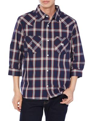 Camisa Lee Tamanho L Masculina de Botão LCS46007, Marinho/Branco,