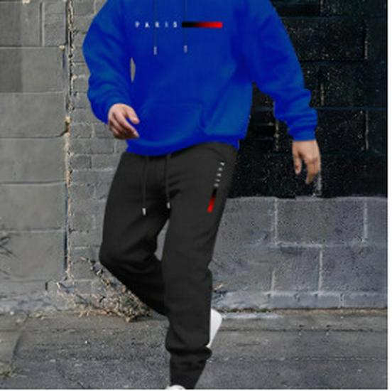 Men's 2026 Printed Logo Pullover Hoodie & Long Pants Set