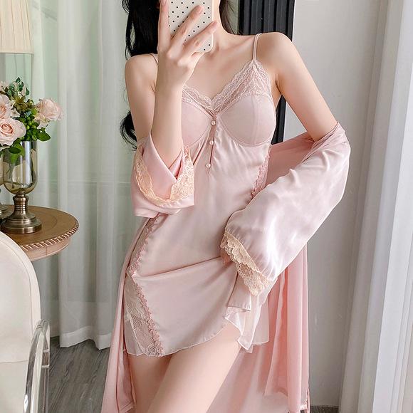 European & American Silk-Style Backless Camisole Shorts Set - Women's Summer Casual Pajamas
