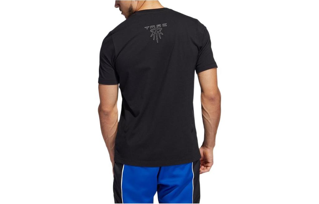 Adidas T Shirts Men's Black Crew Neck Moderate Straight Fit HN0818