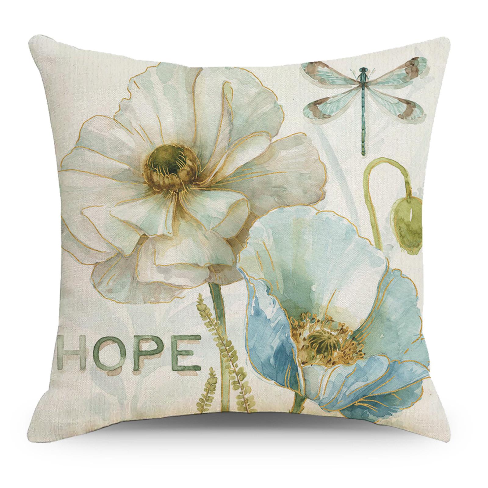 

Искусство Цветочный Хлопок и Лен Наволочка Подушка для автомобиля Подушка для дивана 45*45cm