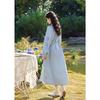 French Retro Embroidered V-Neck Dress