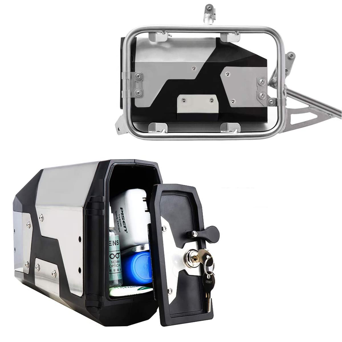 

YIBO YIBO применимый ящик для инструментов для мотоцикла Ящик для инструментов для R1250GS R1200GS LC ADV Adventure 2002 2008 2018 для R 1200 GS левый кронштейн алюминиевый ящик и