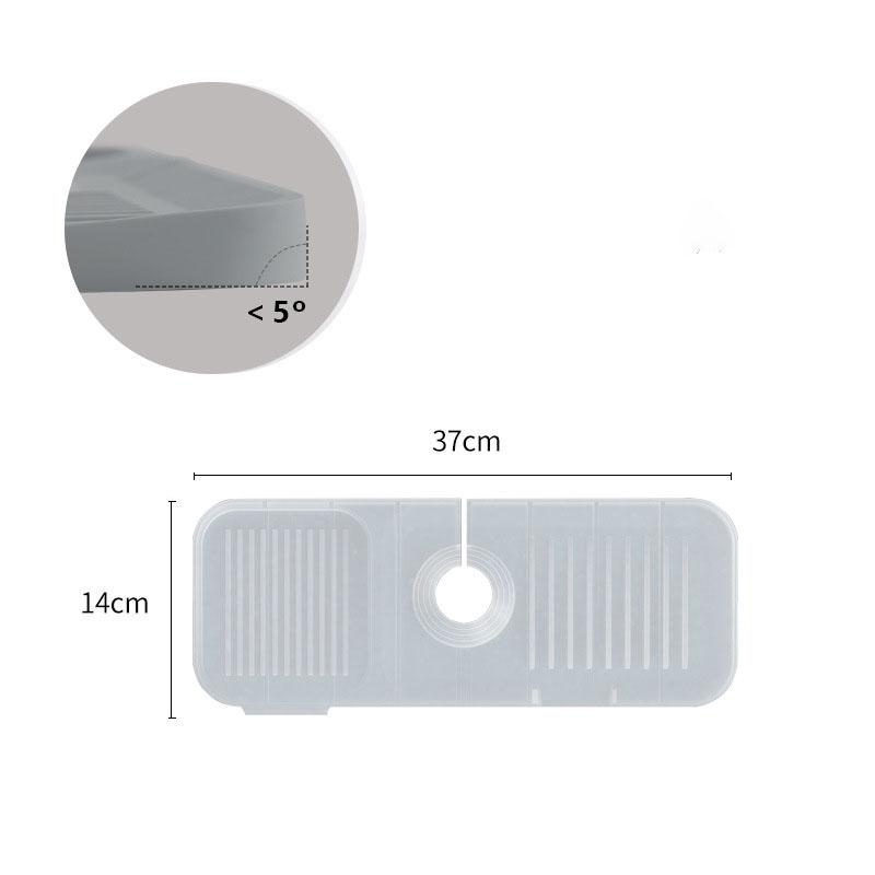 Kran Avloppsdyna Diskbänk Bänkskiva Avledande Tvål Halkfri Kudde Silikon Avloppsdyna Vågig Värmebeständig Hyllmatta