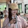 Distressed Dog Ear Casquettes Hat 2000S Cool Baseball Hat Breathable Sun Hat Long Brims Hiphop Dancing Hat for Adult Teens